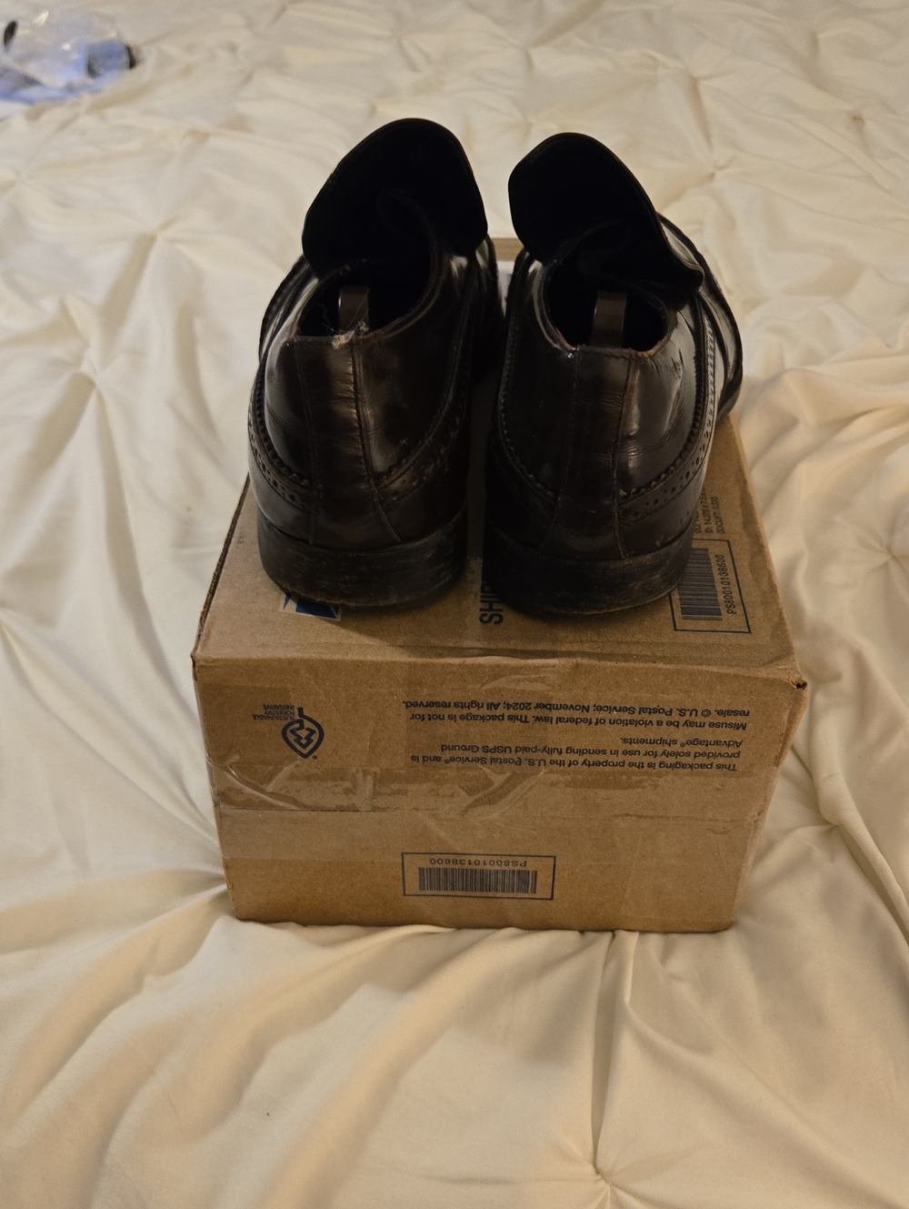 Prada Wingtip Loafers Mens 8.5 Burgundy Fair Brogue Dress Shoes Made in Italy - Picture 2 of 3